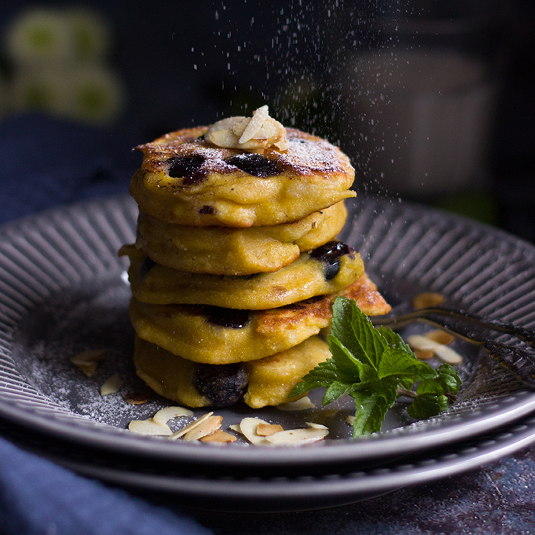 Blaubeer-Bananen-Pancakes