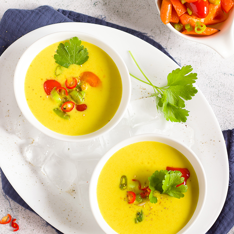 Eiskalte Curry Suppe