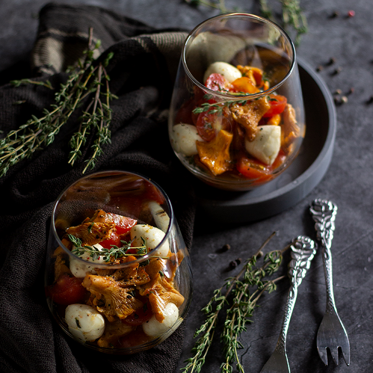 Eierschwammerl-Salat im Glas