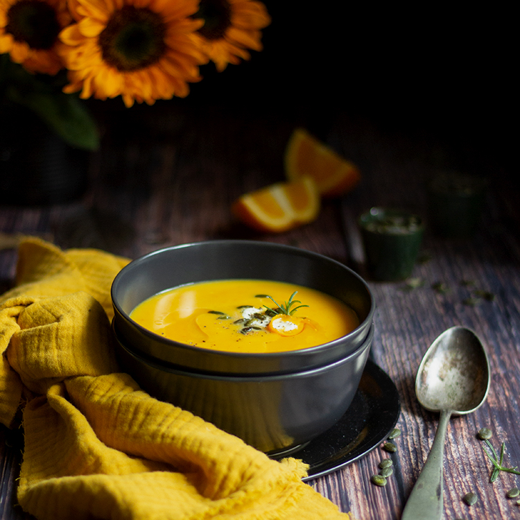 Kürbis-Orangen-Suppe