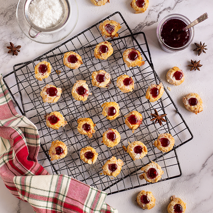 Engelsaugen mit Glühweingelee