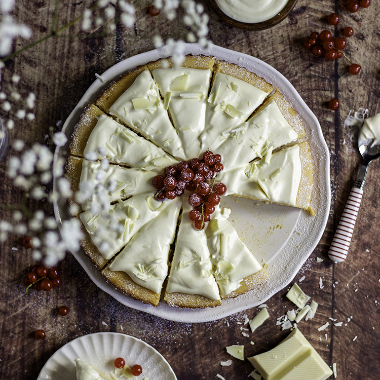 Zitronenkuchen mit weißer&nbsp;Schokocreme